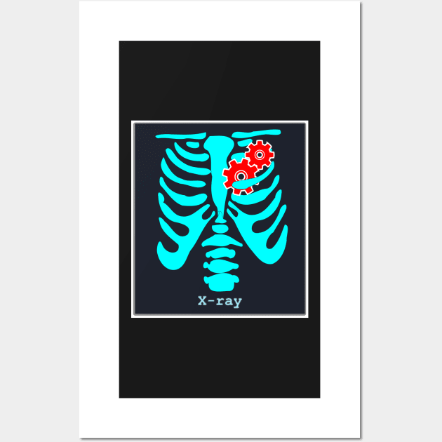 Steam punk heart X-ray Wall Art by Redmanrooster